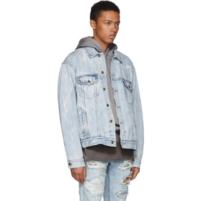 Shop Ksubi Blue Oh G Denim Jacket