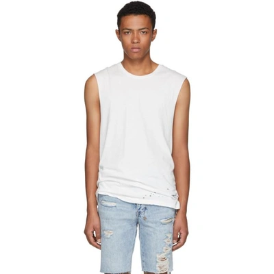 Shop Ksubi White Sioux Muscle Tank Top