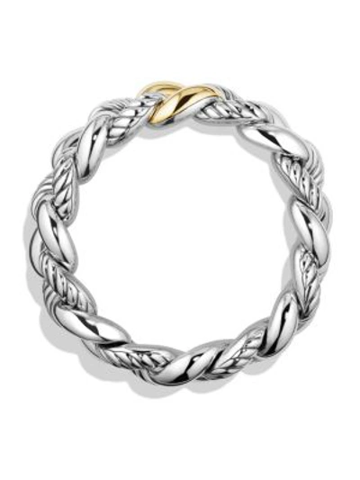 Shop David Yurman Belmont Curb Link Bracelet In Silver Gold