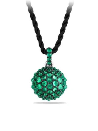 Shop David Yurman Osetra Pendant Necklace With Cabochon Gemstones In Black