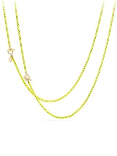 Shop David Yurman Bel Aire Chain Necklace In Acrylic With 14k Yellow Gold Accents