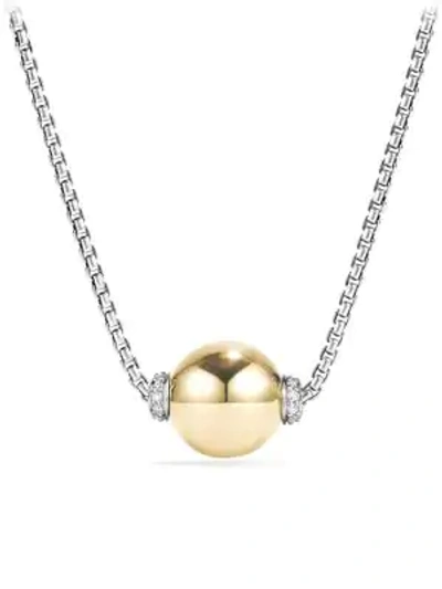 Shop David Yurman Solari Pendant Necklace With Diamonds In Gold