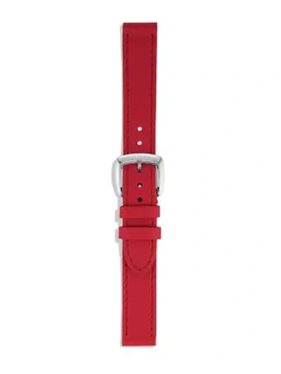 Shop David Yurman Albion Leather Watch Strap In Red