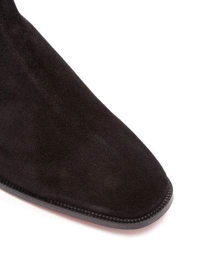 Christian Louboutin Samson Suede Chelsea Boots in Natural for Men