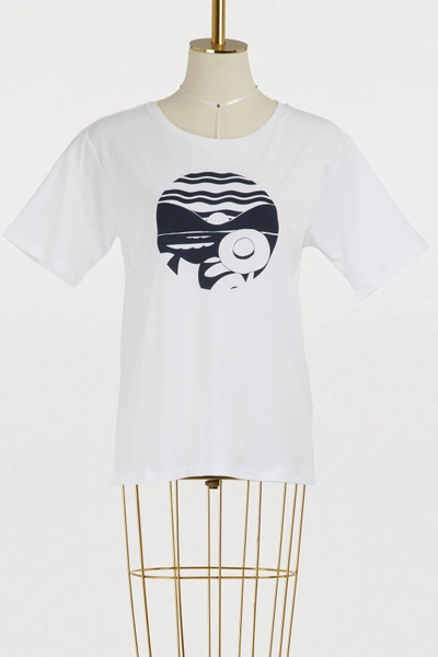 Shop Vanessa Seward Gaia Hat Cotton T-shirt In Blanc