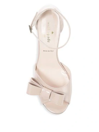 Shop Kate Spade Ismay Leather Stiletto Sandals In Pale Pink
