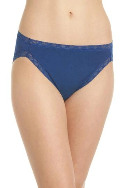 Shop Natori Bliss French Cut Briefs In Blue Aster