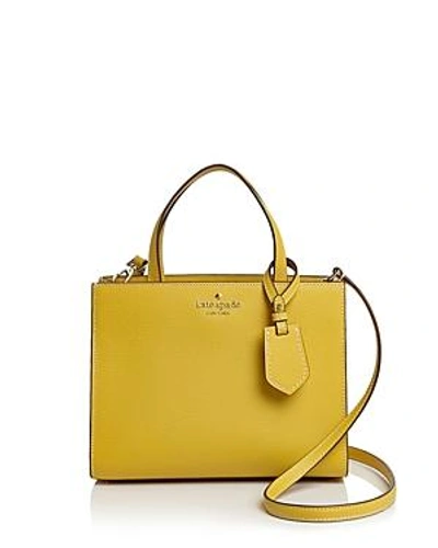 Shop Kate Spade New York Thompson Street Sam Leather Satchel In Ginger Tea Yellow/gold