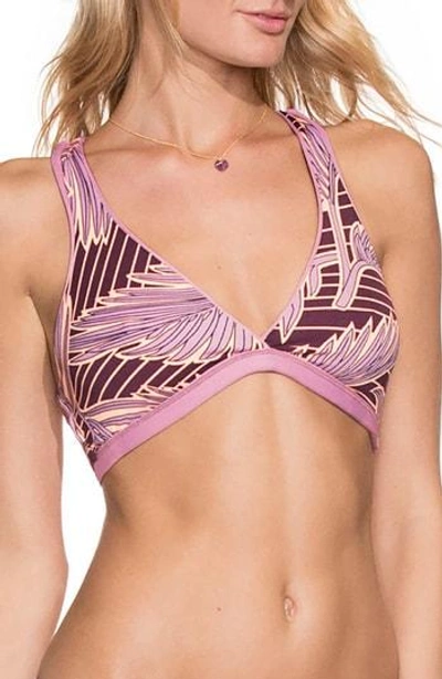 Shop Maaji Mauve Valley Reversible Triangle Bikini Top