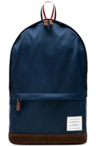 Shop Thom Browne Nylon Tech Unstructured Backpack In Blue