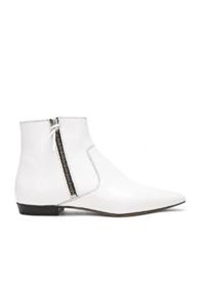 Shop Isabel Marant Leather Dawie Boots In White