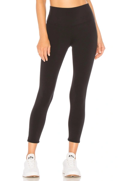 Shop Alo Yoga Waist Airbrush Capri In Black