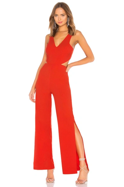 Shop Nbd X Naven Tiffany Jumpsuit In Neon Red