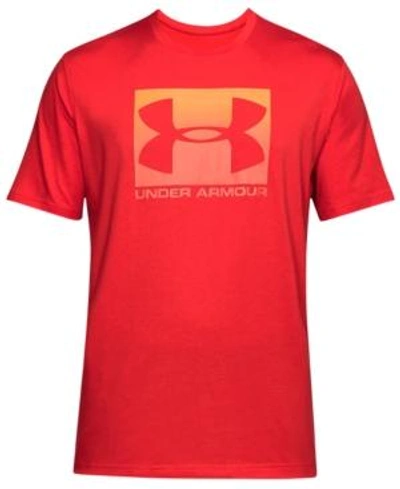 Shop Under Armour Men's Charged Cotton Logo T-shirt In Red