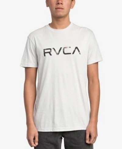 Shop Rvca Men's Mcfloral Logo-print T-shirt In Antique White
