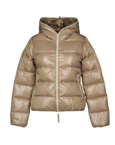 Shop Duvetica Down Jacket In Sand
