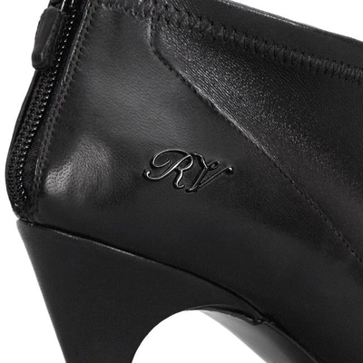 Shop Roger Vivier Choc Real V Rv Ankle Boots In Black