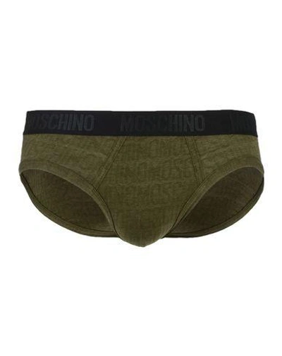 Shop Moschino Brief In Military Green