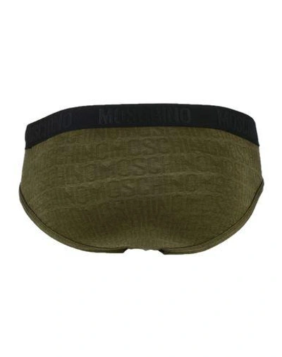 Shop Moschino Brief In Military Green