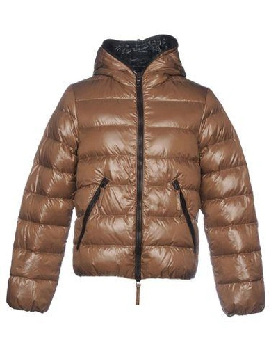 Shop Duvetica Down Jackets In Light Brown