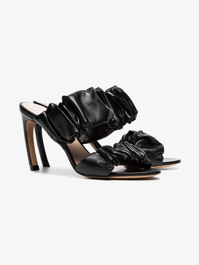 Shop Nicholas Kirkwood Black Courtney 90 Leather Mule