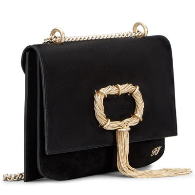 Shop Roger Vivier Club Chain Evening Bag In Black