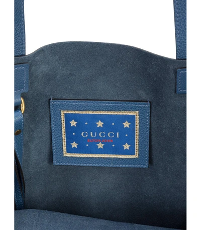 Shop Gucci Blue Elton John Print Tote Bag