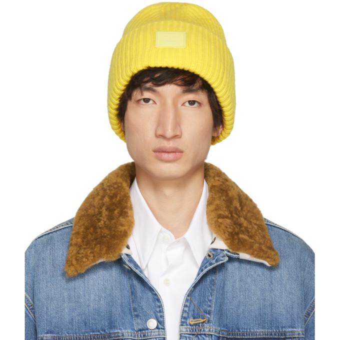 acne beanie yellow