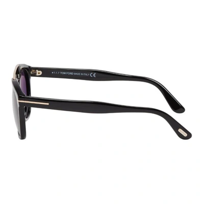 Shop Tom Ford Black Holt Sunglasses In 01a