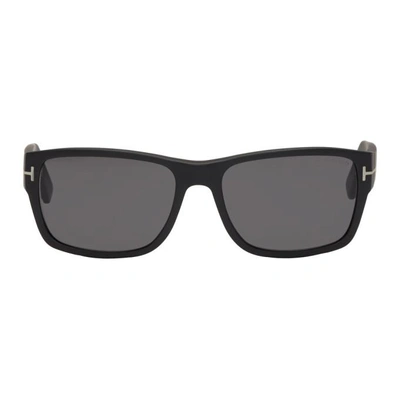 Shop Tom Ford Black Mason Sunglasses In 02d Blk/smo
