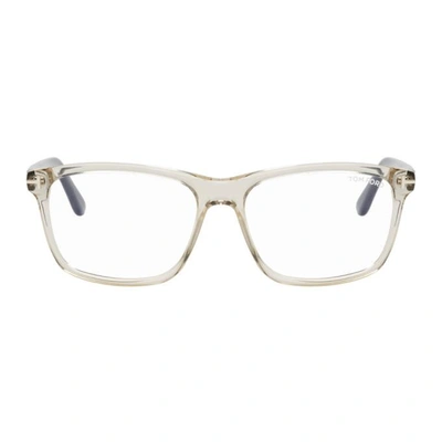 Tom Ford Transparent Ft5479-b Rectangular Glasses In 020 Clear | ModeSens