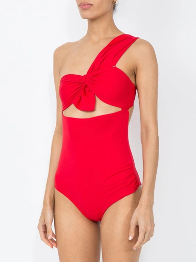 Shop Marysia Venice Maillot In Red