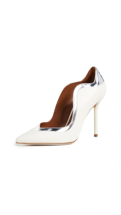 Shop Malone Souliers Penelope Pumps In Ivory/silver
