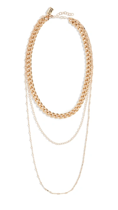 Shop Native Gem Luxe Layered Necklace In Gold