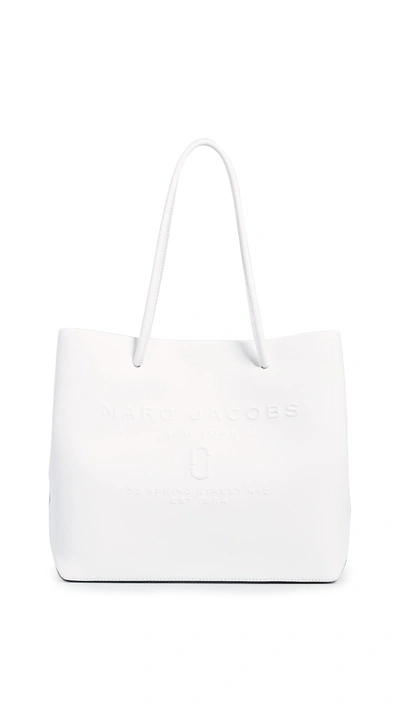 Shop Marc Jacobs Logo Shopper Tote Bag In Porcelain