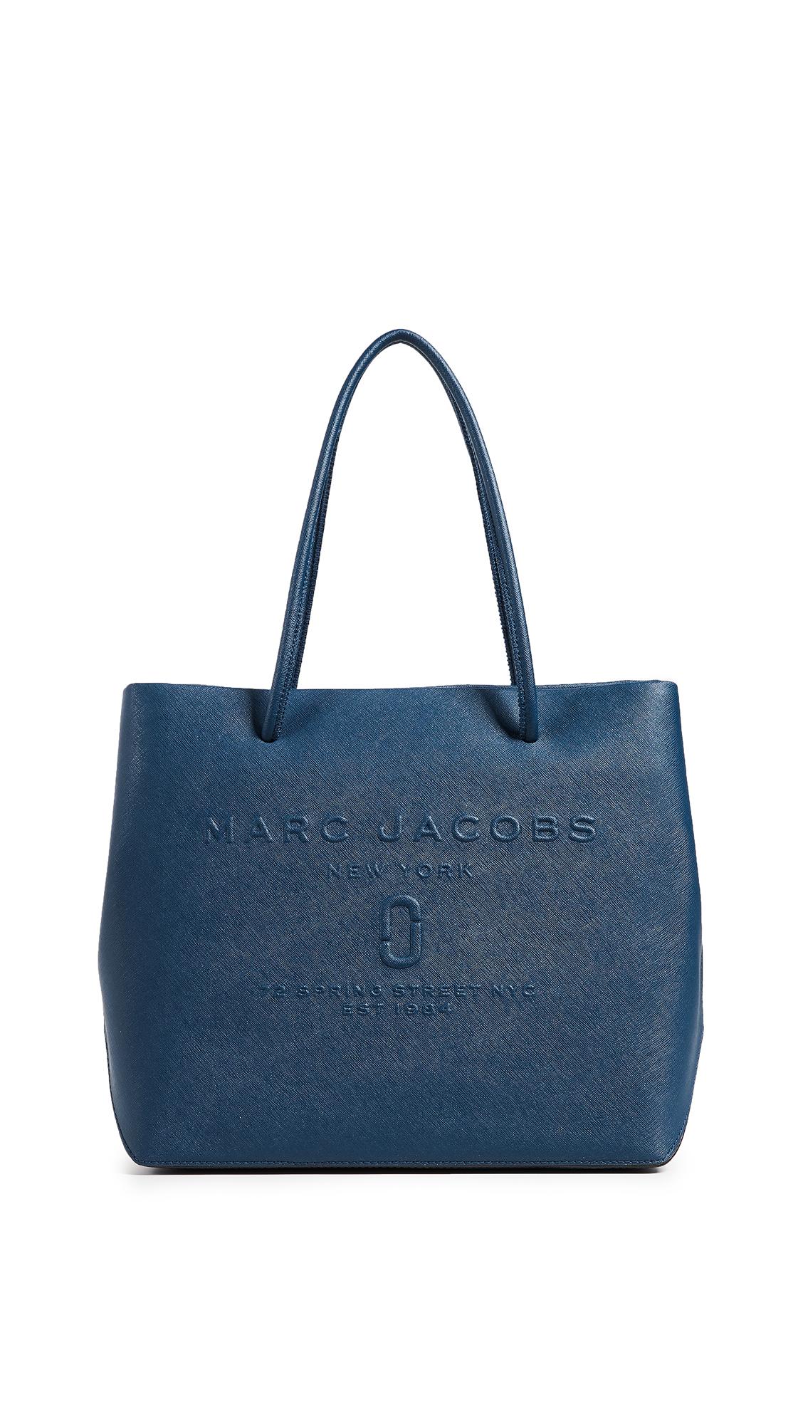 Marc Jacobs Logo Shopper Eastwest Tote In Blue Sea ModeSens