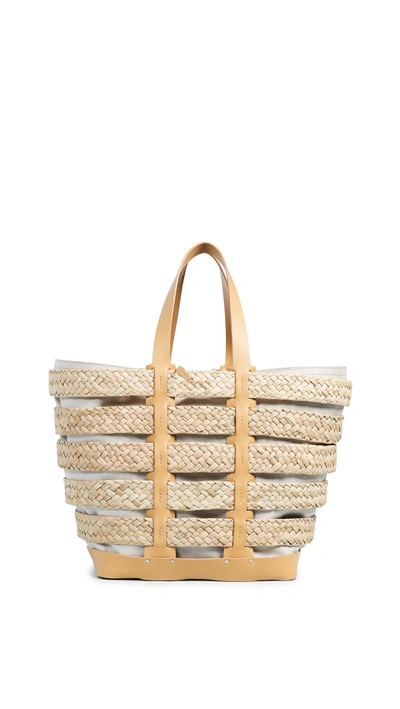 Shop Rabanne Cage East / West Tote In Natural