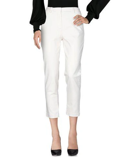 Shop Myths Casual Pants In Ivory