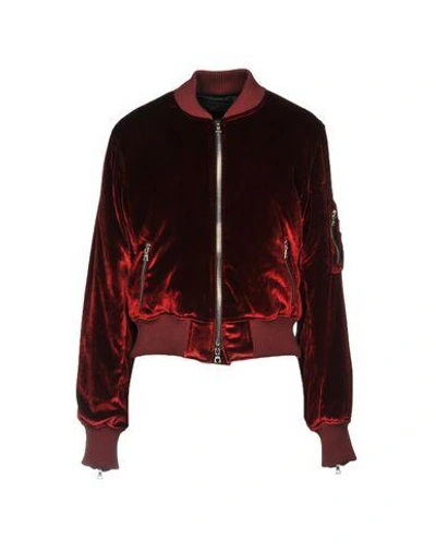 Shop Amiri Bomber In Maroon