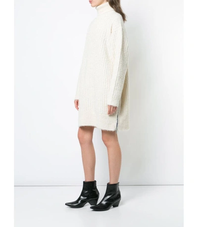 Shop Givenchy Cream Turtle Neck Sweater Dress