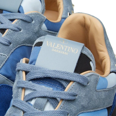 Shop Valentino Stud Sole Rockrunner Sneaker In Blue