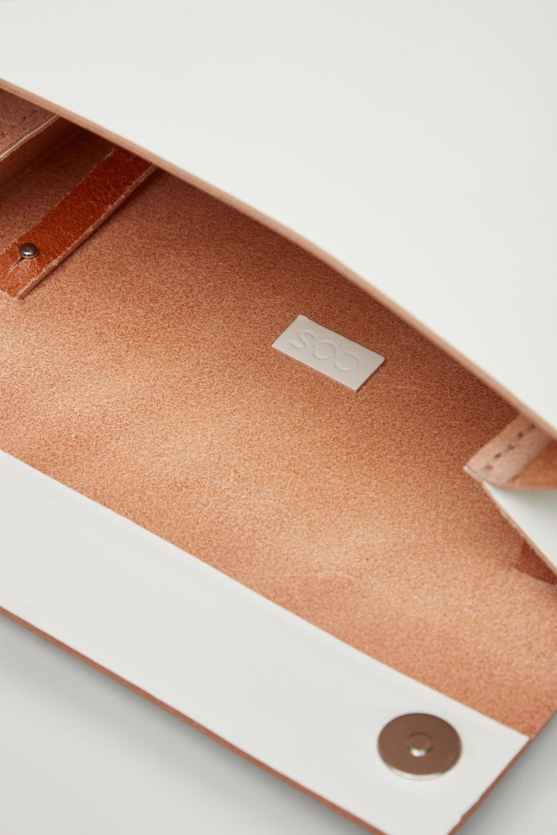 cos structured leather shoulder bag