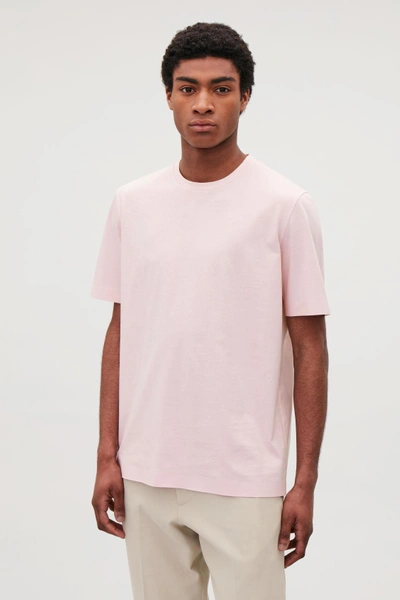 Shop Cos Bonded Cotton T-shirt In Pink