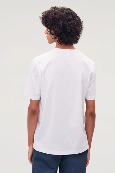 Shop Cos Bonded Cotton T-shirt In White