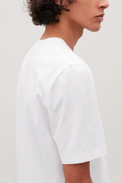 Shop Cos Bonded Cotton T-shirt In White