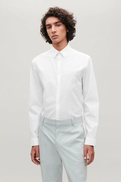 Shop Cos Tailored Cotton Shirt In White