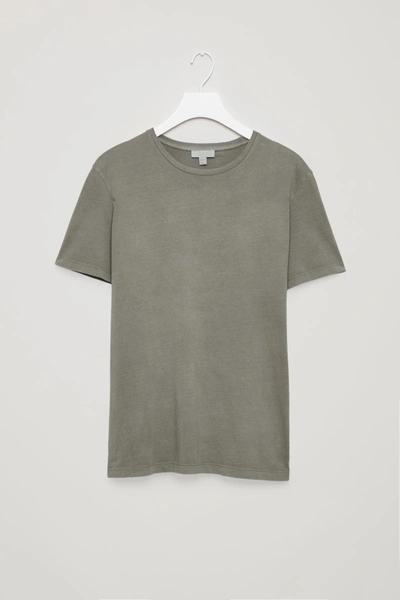 Shop Cos Round-neck T-shirt In Grey