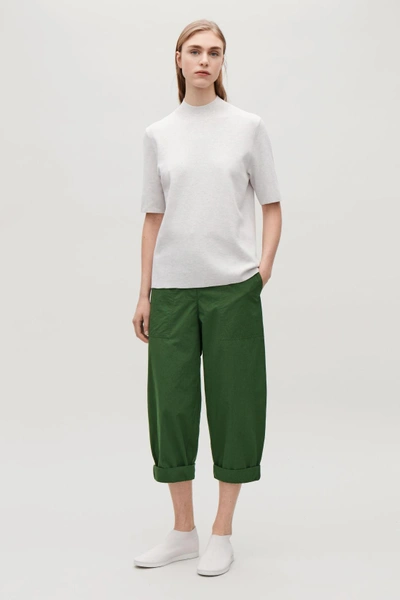 Shop Cos Lightweight Cotton Chinos In Green