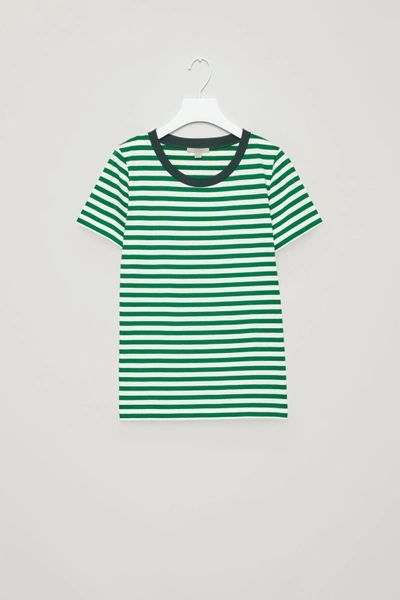 Shop Cos Cotton T-shirt In Green