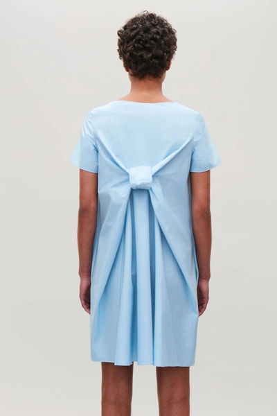 Shop Cos Dress With Draped Back In Blue